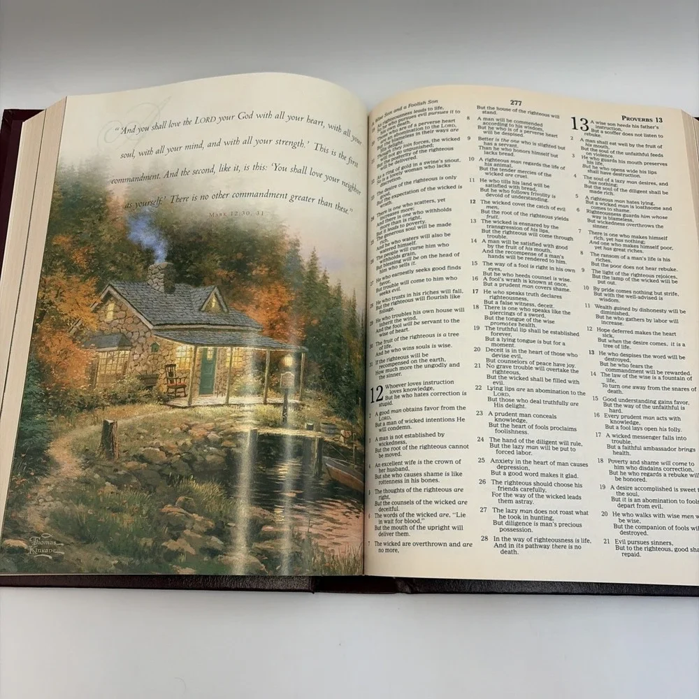 VTG Holy Bible 2002 NKJV  Thomas Kinkade Painter Of Light New King James Version